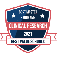 Best master's programs in clinical research badge