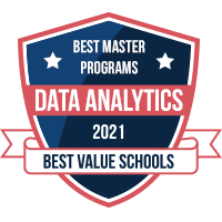 Best master's in data analytics programs badge