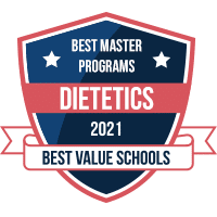 Best master's in dietetics programs badge