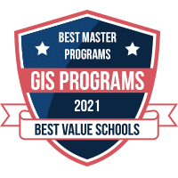 Best master's in GIS programs badge