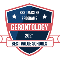 Best master's in gerontology programs badge