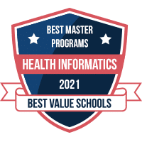 Best master's in health informatics programs badge