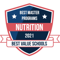Best master's in nutrition program badge