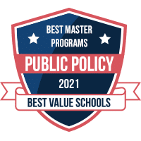 Best master's program in public polilcy badge