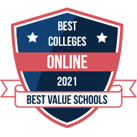 Best online colleges in 2021 badge