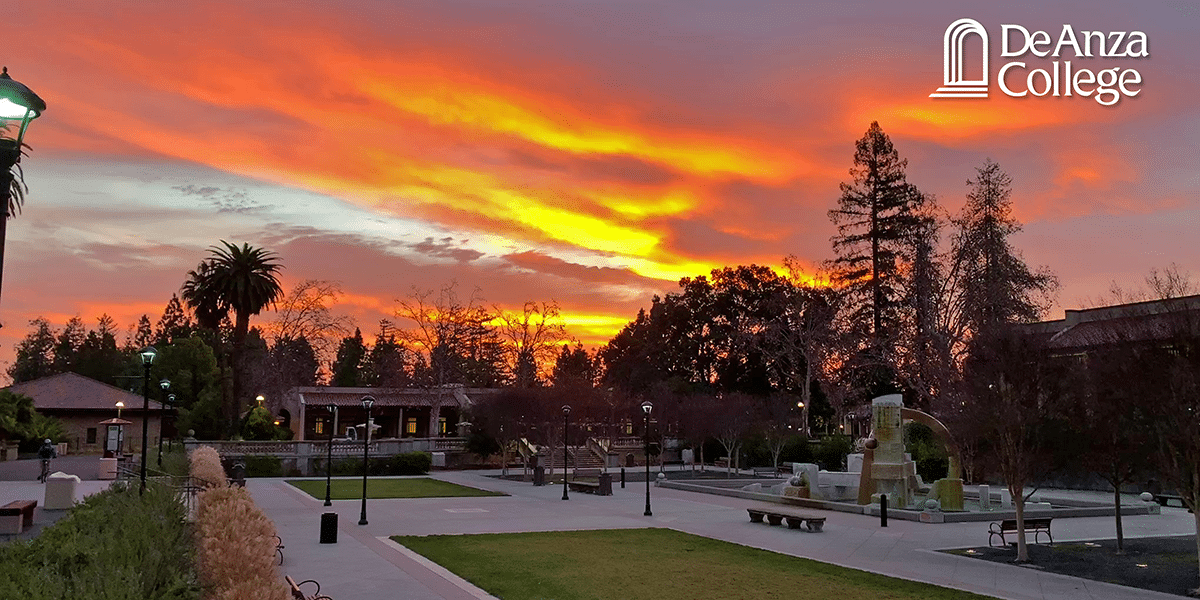 Outdoor view of college campus