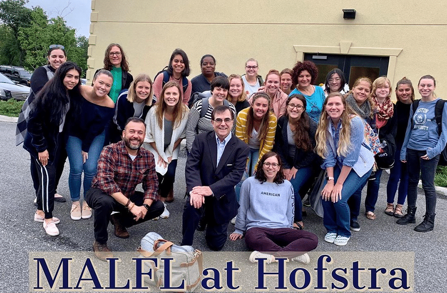 Group of college students at Hofstra University