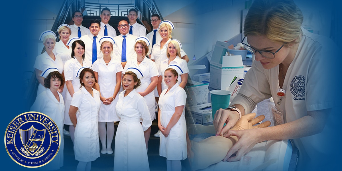 Nursing students at Keiser University