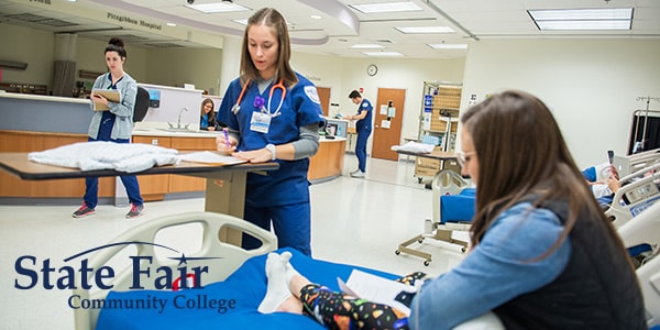 Nursing students at State Fair Community College