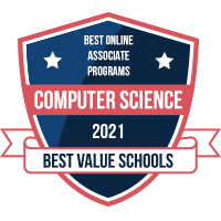 Best online computer science associate's degree programs badge