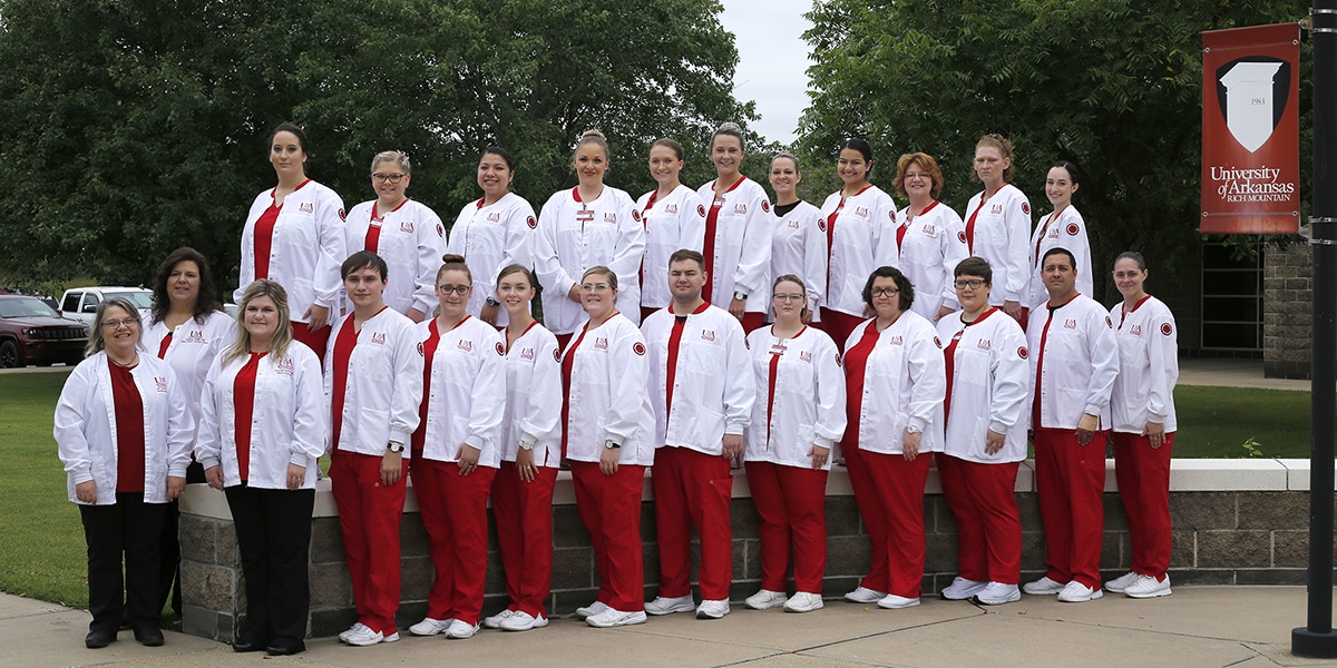 Group of medical students standing together outdoors