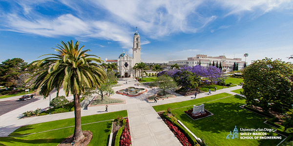 Outdoor view of University of San Diego campus