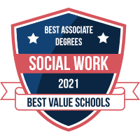 Best associate's degree in social work programs badge