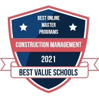 Best online master in construction management programs badge