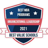 Best MBA in organizational leadership programs badge