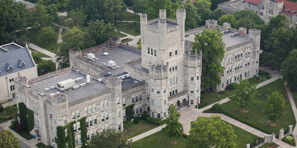 Outdoor view of college campus