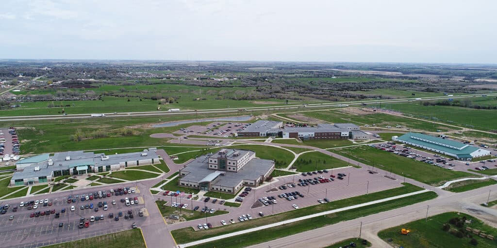 Outdoor view of college campus
