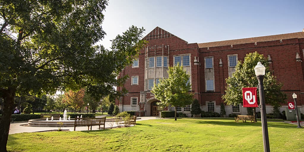 Outdoor view of college campus