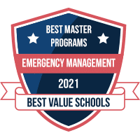 Best master's in emergency management programs badge