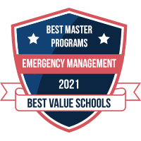 Best master's in emergency management programs badge