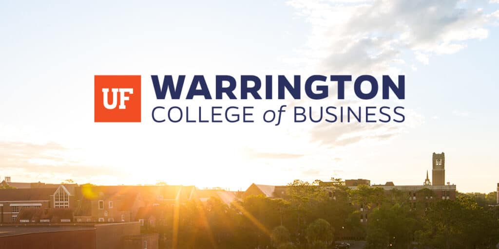 Outdoor view of University of Florida Warrington College of Business campus