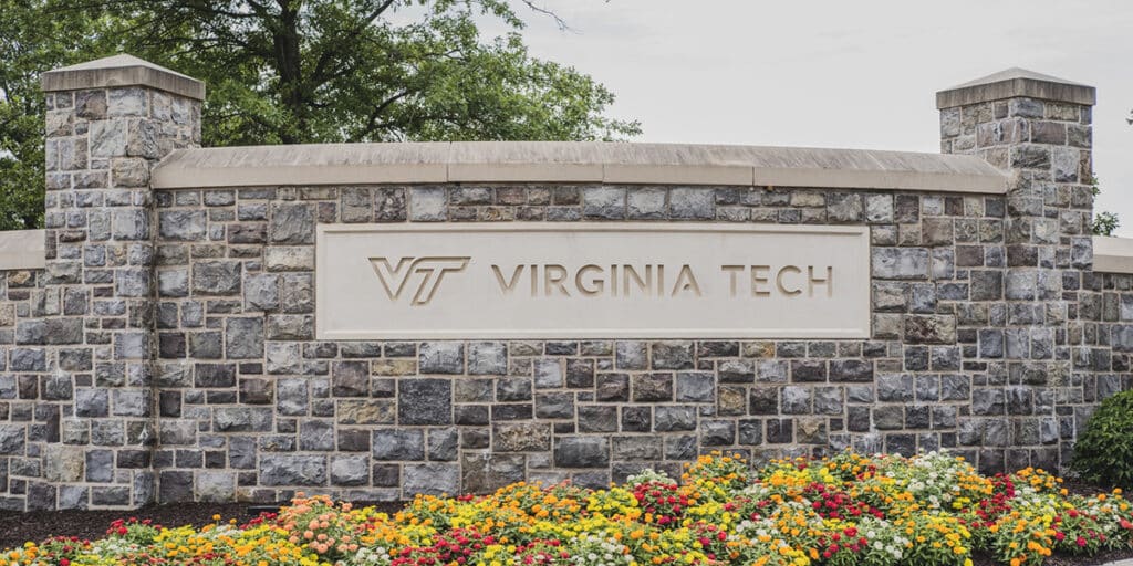 Virginia Tech campus sign
