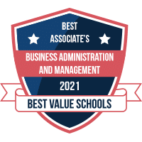 Best associate's degree in business administration and management badge