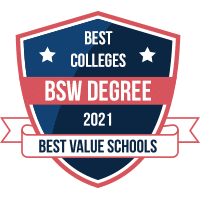 Best BSW College degree programs badge