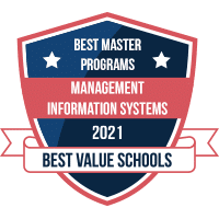 Best master's degrees in management information systems badge
