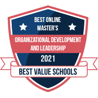 Best master's in organizational development and leadership program badge