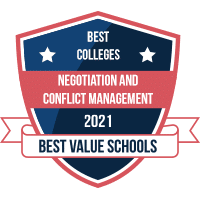 Best negotiation and conflict management degree programs badge