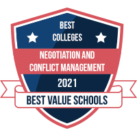 Best negotiation and conflict management degree programs badge