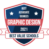 Best associate's in graphic design programs badge