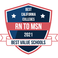 Best RN to MSN programs in California badge