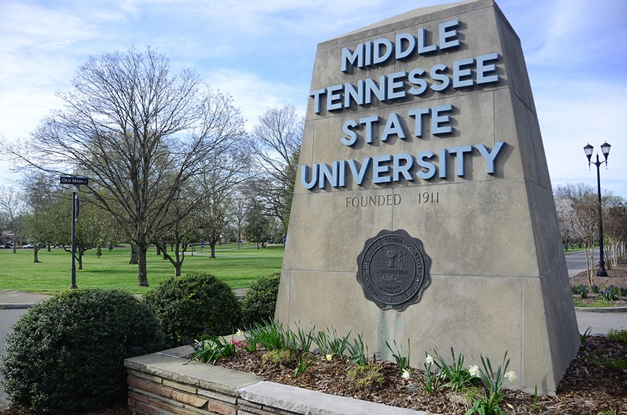 Middle Tennessee State University plaque