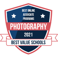 Best online associate degree in photography programs badge