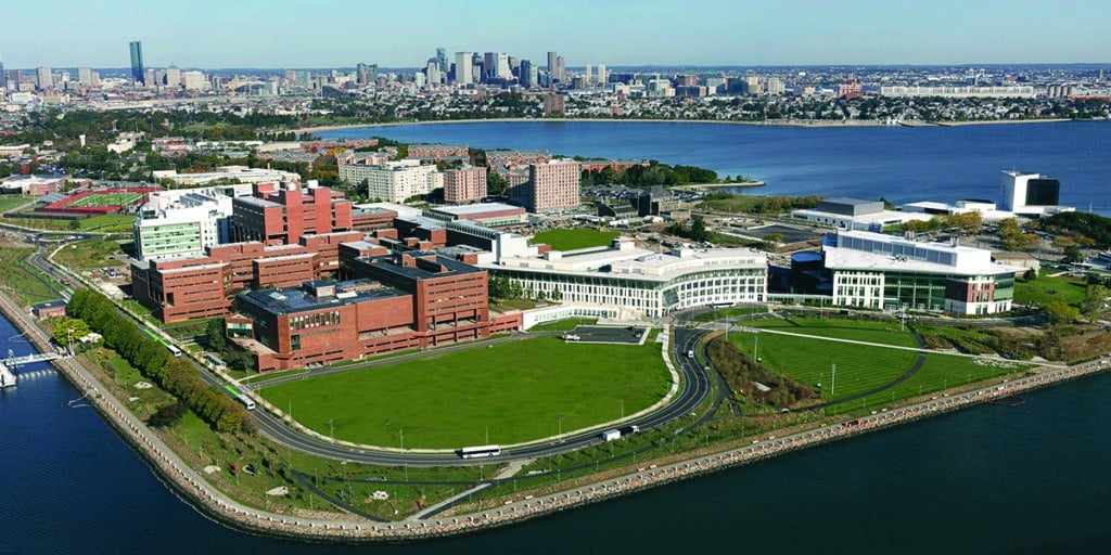 Outdoor view of college campus