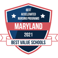 Best accelerated nursing programs in Maryland badge