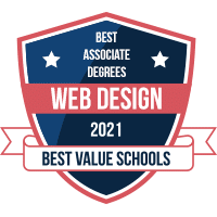 Best associate's degree in web design programs badge