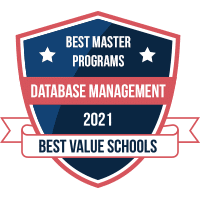 Best database management master's degree programs badge