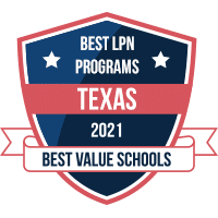 Best LPN programs in Texas badge