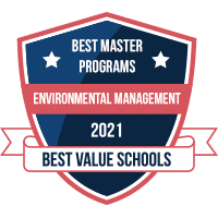 Best master's programs in environmental management programs badge