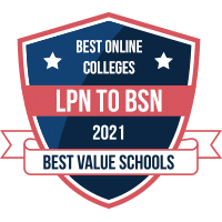 Best LPN to BSN programs badge