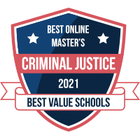 Best online master's in criminal justice programs badge