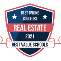 Best online real estate colleges badge