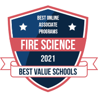 Best online associate's in fire science degree programs badge