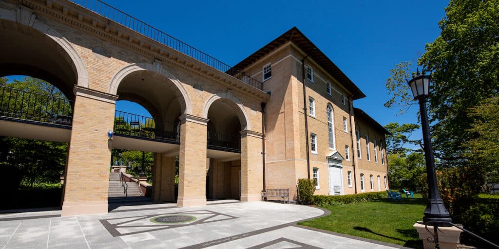 Outdoor view of college building