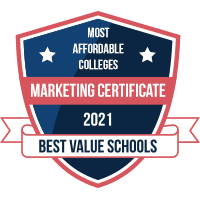 Best affordable colleges for marketing certificate badge