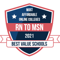 Most affordable colleges for RN to MSN badge
