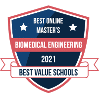 Best online master's in biomedical engineering programs badge